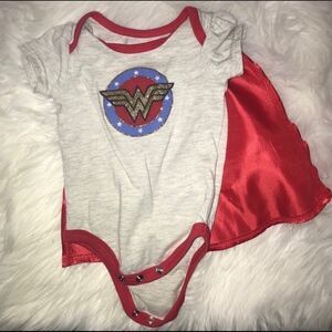 NWOT 3-6 months Wonder Woman onesie with cape